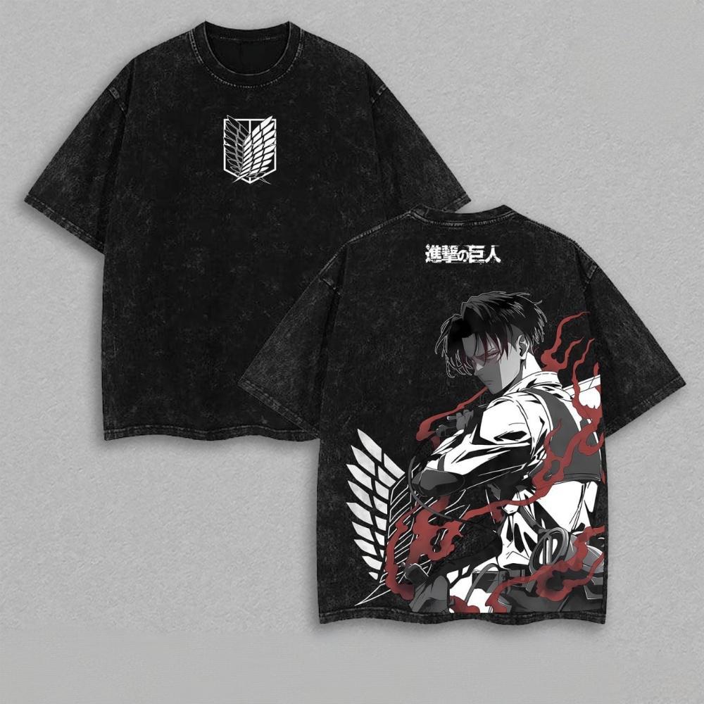 Attack on Titan: Camiseta/Sudadera/Sudadera con capucha vintage de Levi Ackerman