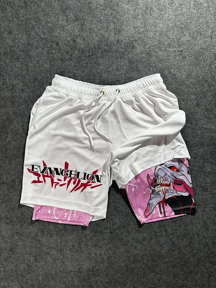 Shorts de sport imprimés Neon Genesis Evangelion