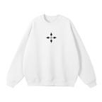Sudadera blanca de estilo urbano con estampado de pescado "Dark Charisma"