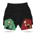Pantalones cortos de rendimiento Luffy y Zoro