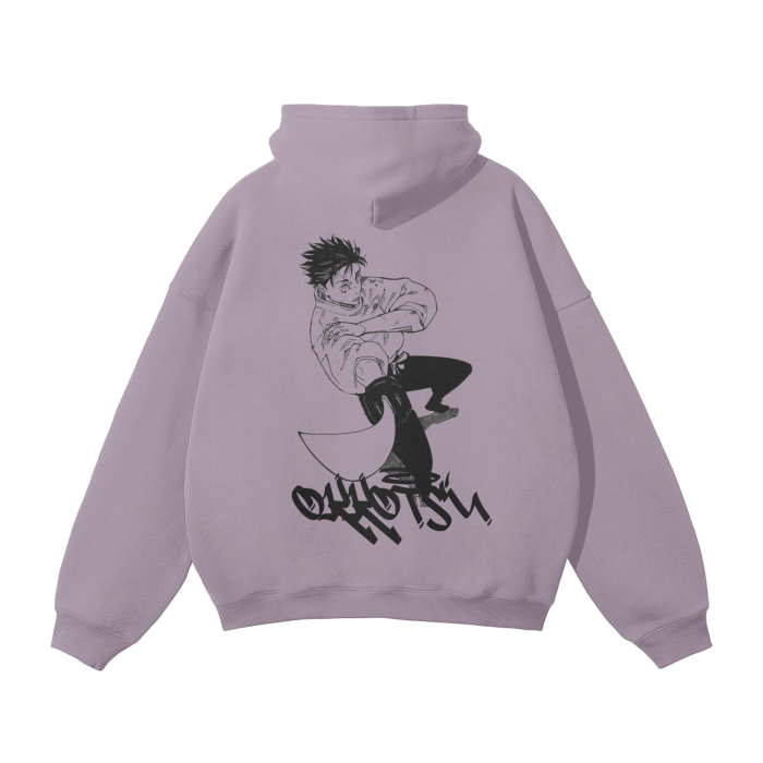 Sudadera con capucha Streetwear "Cursed Companion" Morada