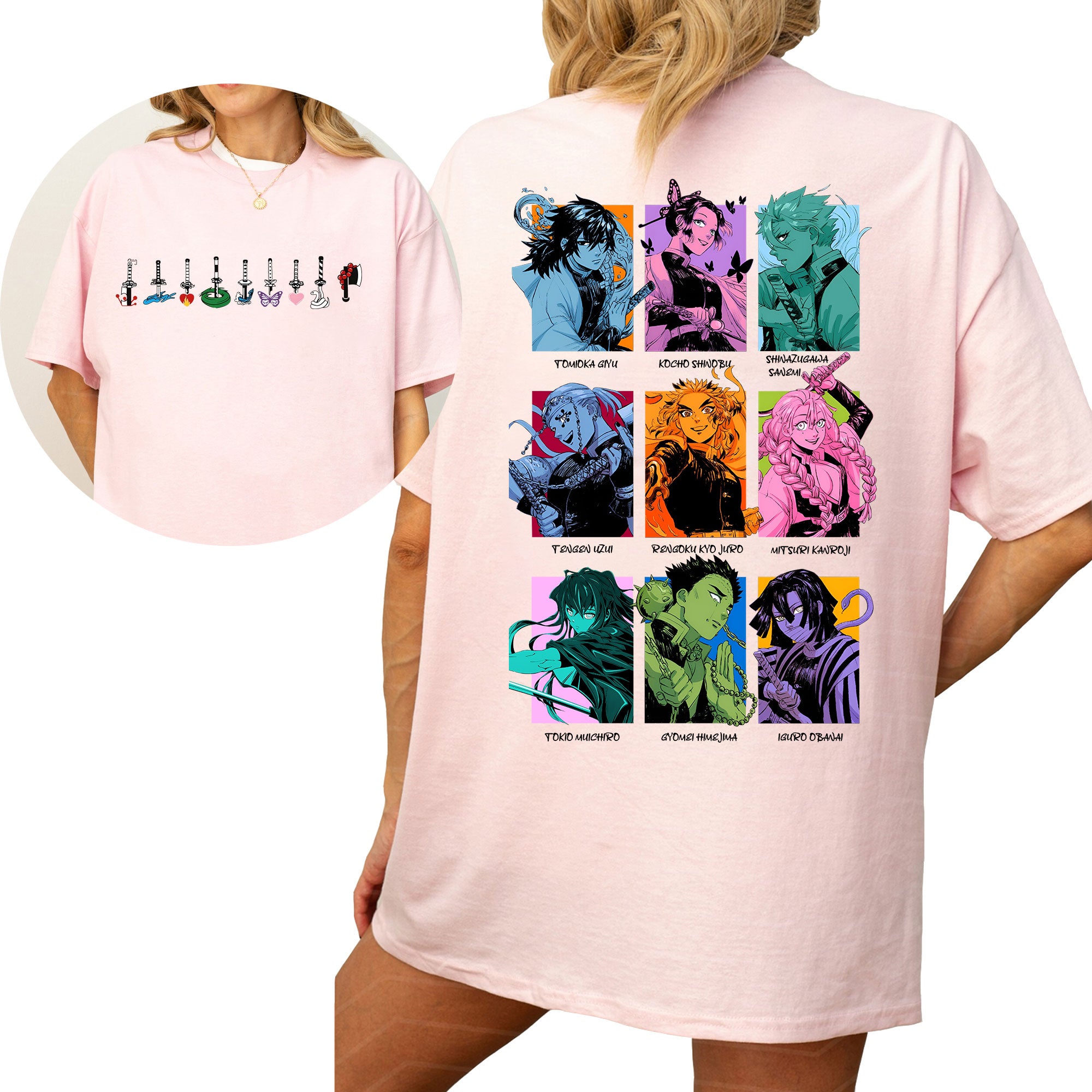 Demon Slayer Hashira Characters Unisex T-shirt- Hoodie- Sweatshirt