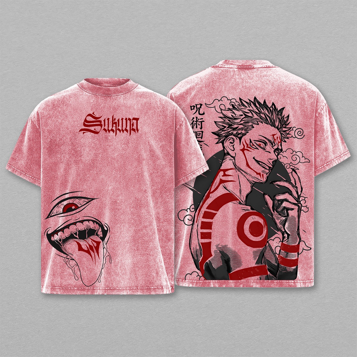 Camiseta/Sudadera/Sudadera con capucha Lavado Jujutsu Kaisen Sukuna