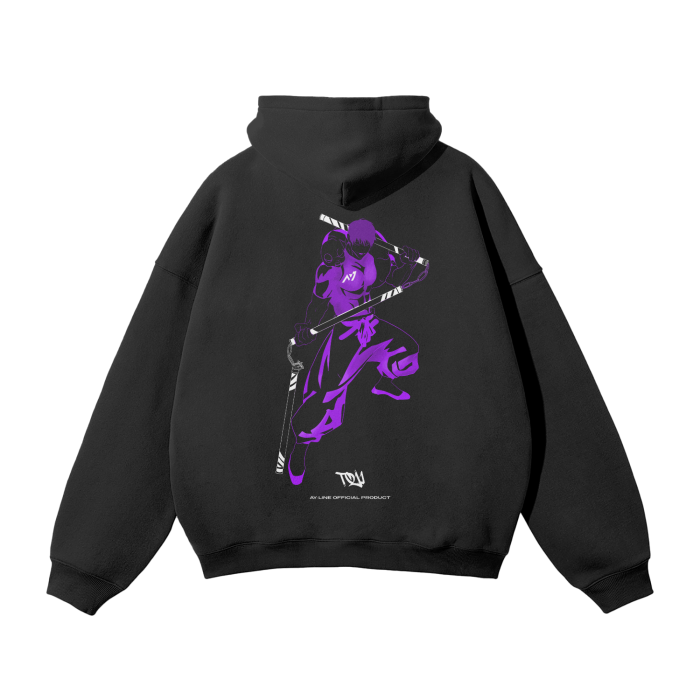 Sudadera con capucha "Sorcerer Killer" estilo urbano en negro