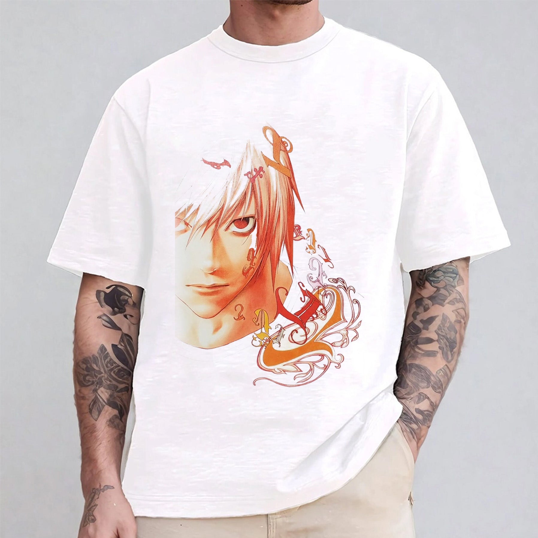 T-shirt/Sweat-shirt à capuche/Col rond oversize animé Death Note L