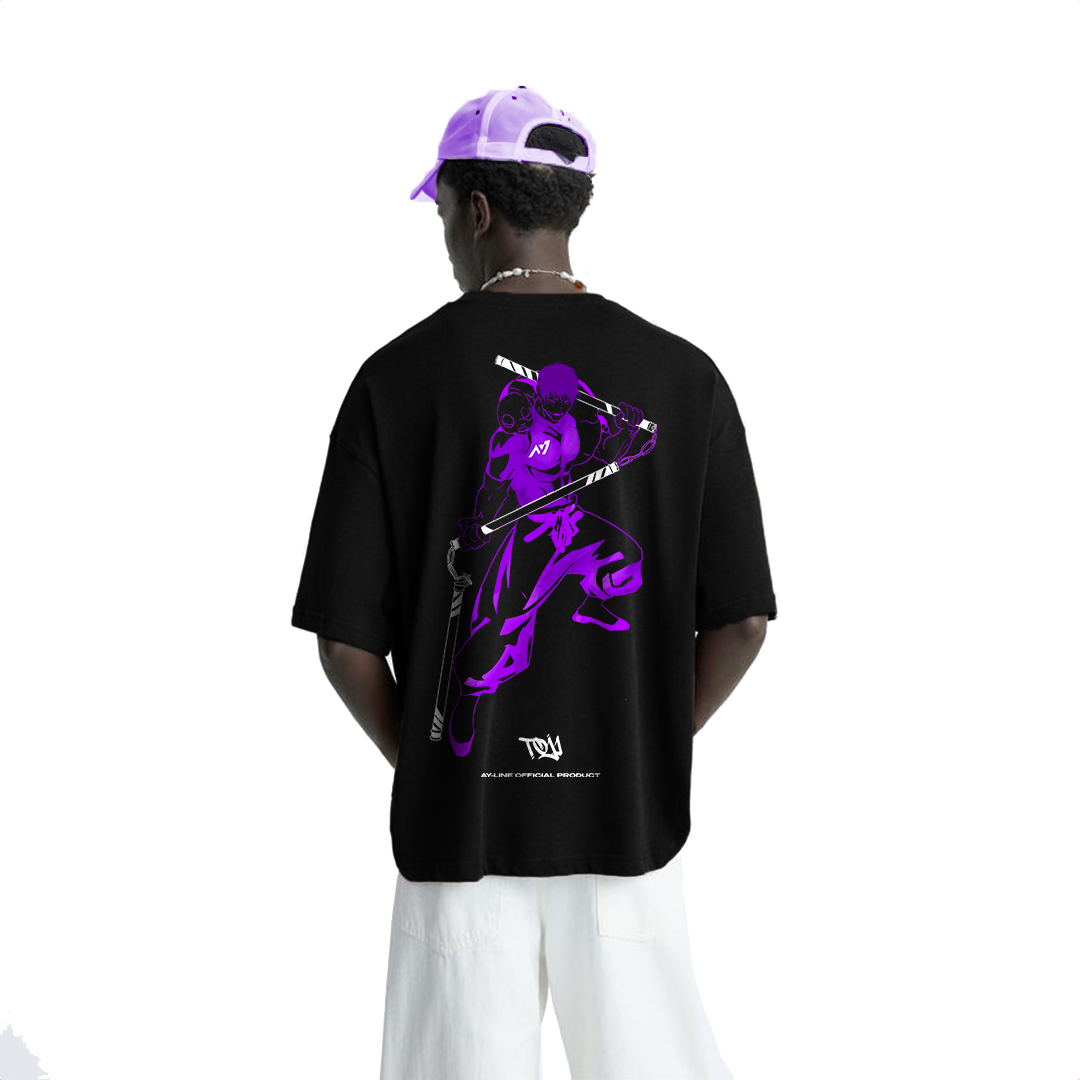 T-shirt Streetwear Noir « Sorcerer Killer Neon »