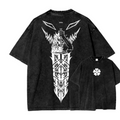 Camiseta de anime Black Clover con lavado vintage