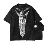 Camiseta de anime Black Clover con lavado vintage