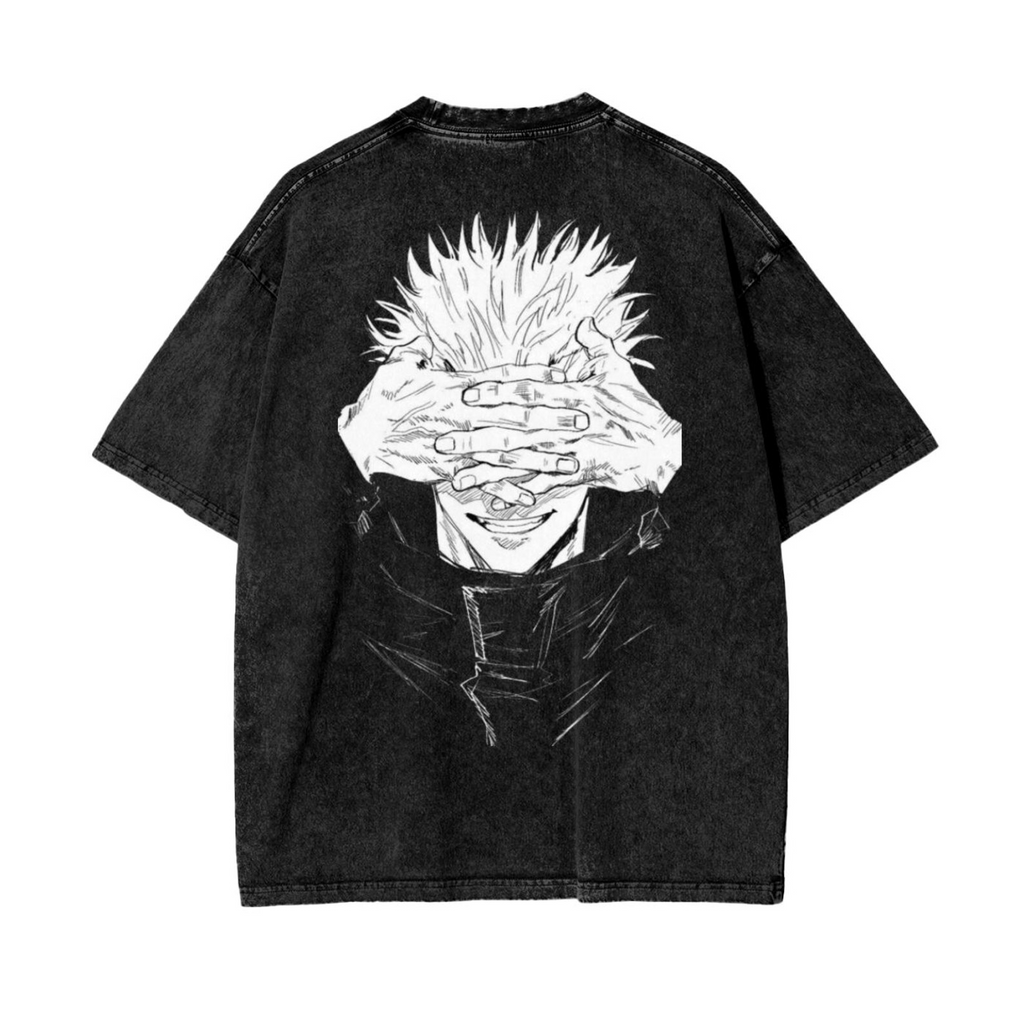 Jujutsu Kaisen Anime Acid Washed Oversize T-Shirt