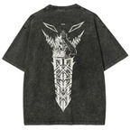Camiseta de anime Black Clover con lavado vintage