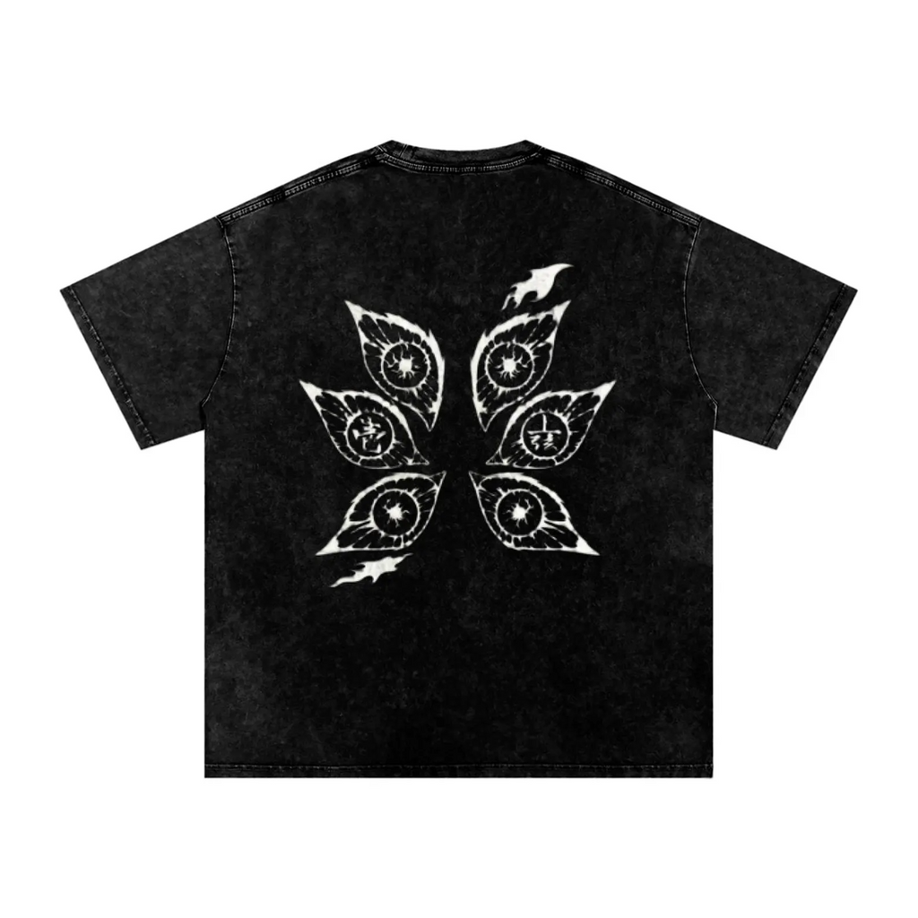 Demon Slayer Anime Acid Washed Oversize T-Shirt