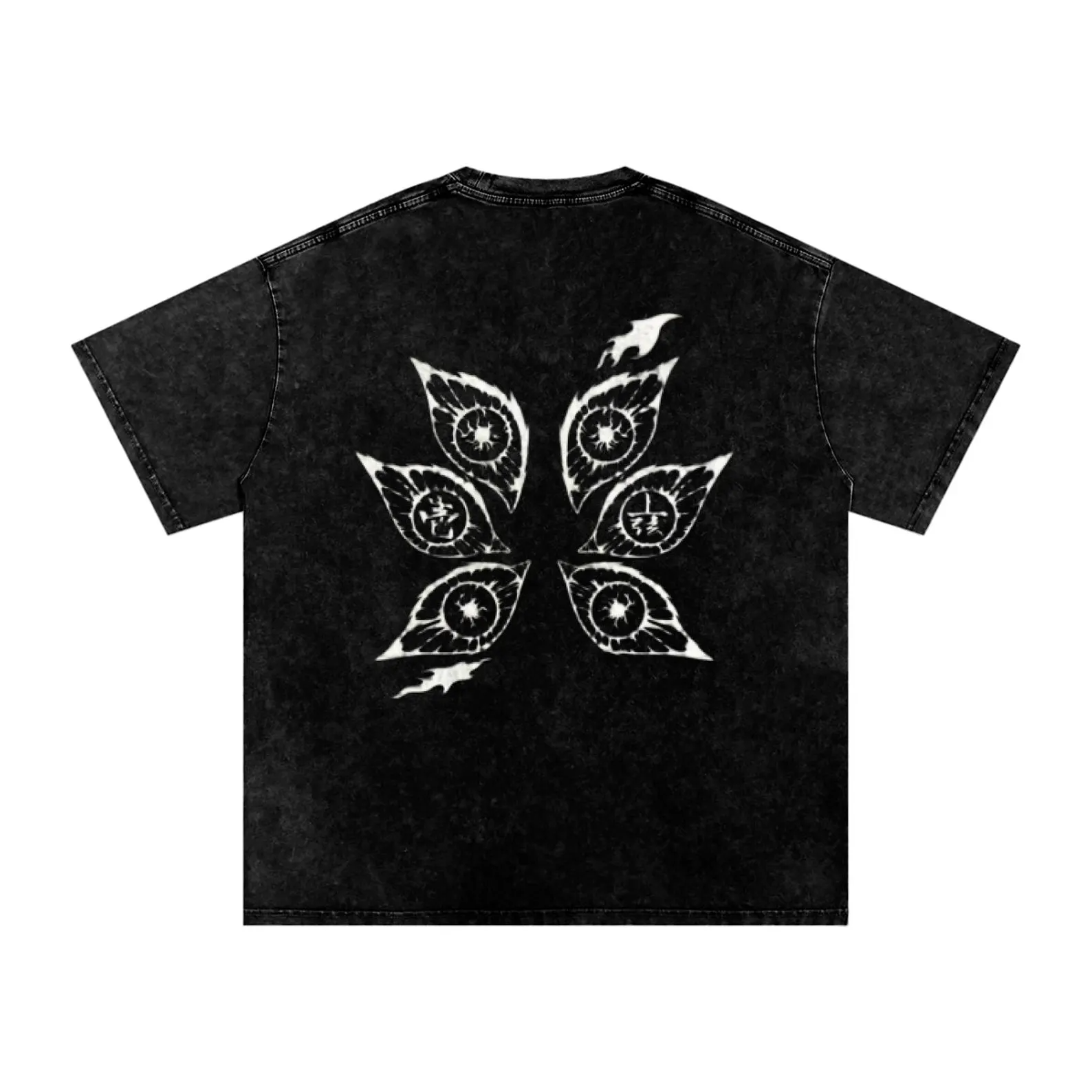 Demon Slayer Anime Acid Washed Oversize T-Shirt