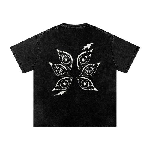 Demon Slayer Anime Acid Washed Oversize T-Shirt