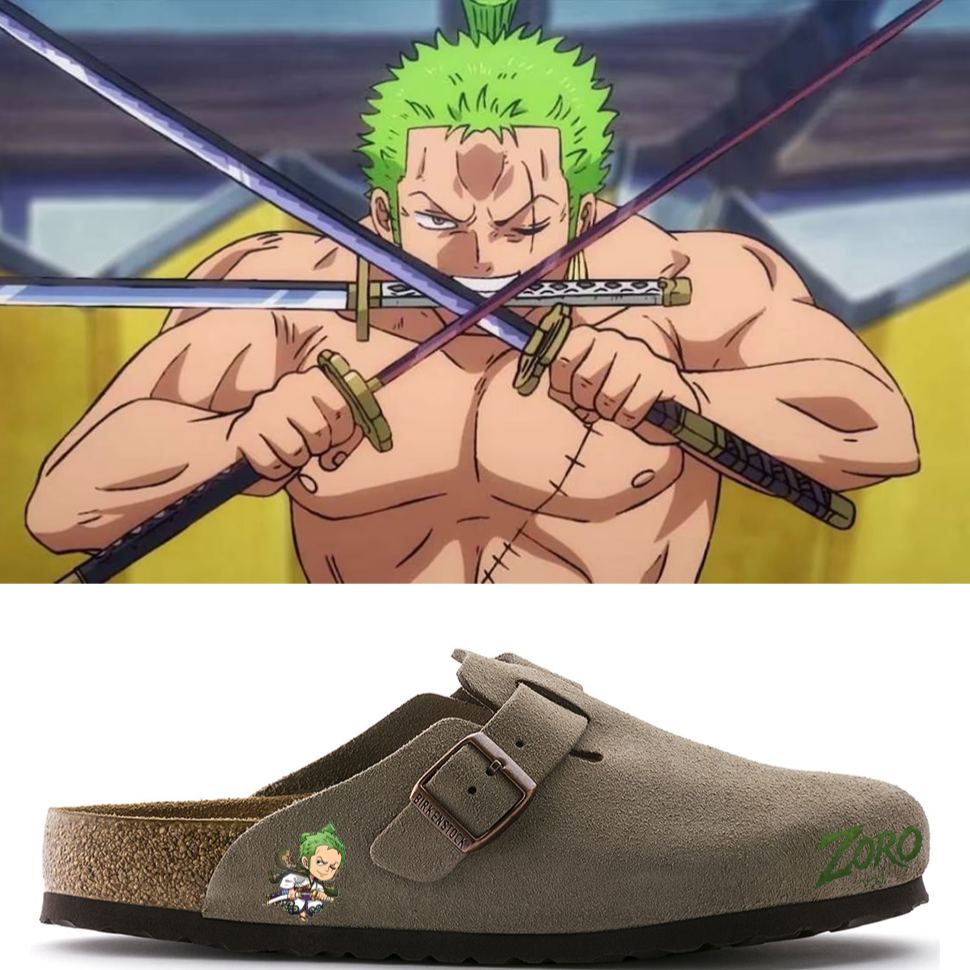 Anime One Piece Unisex Plantilla Suave Boston Piel Ante