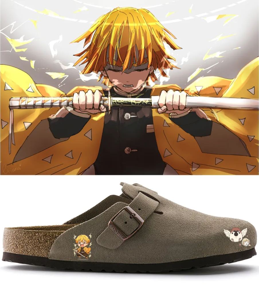 Anime Demon Slayer Unisex Plantilla Blanda Boston de Ante