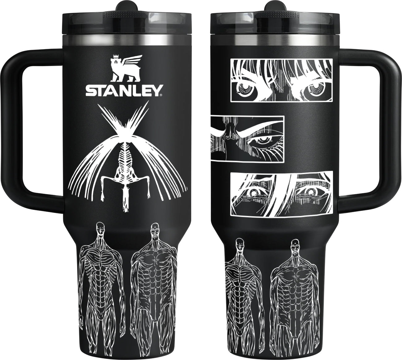 Attack on Titan Themed engraved Stanley Tumbler Cup