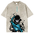 T-shirt Unisexe Délavé Megumi Jujutsu Kaisen