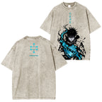 T-shirt Unisexe Délavé Megumi Jujutsu Kaisen