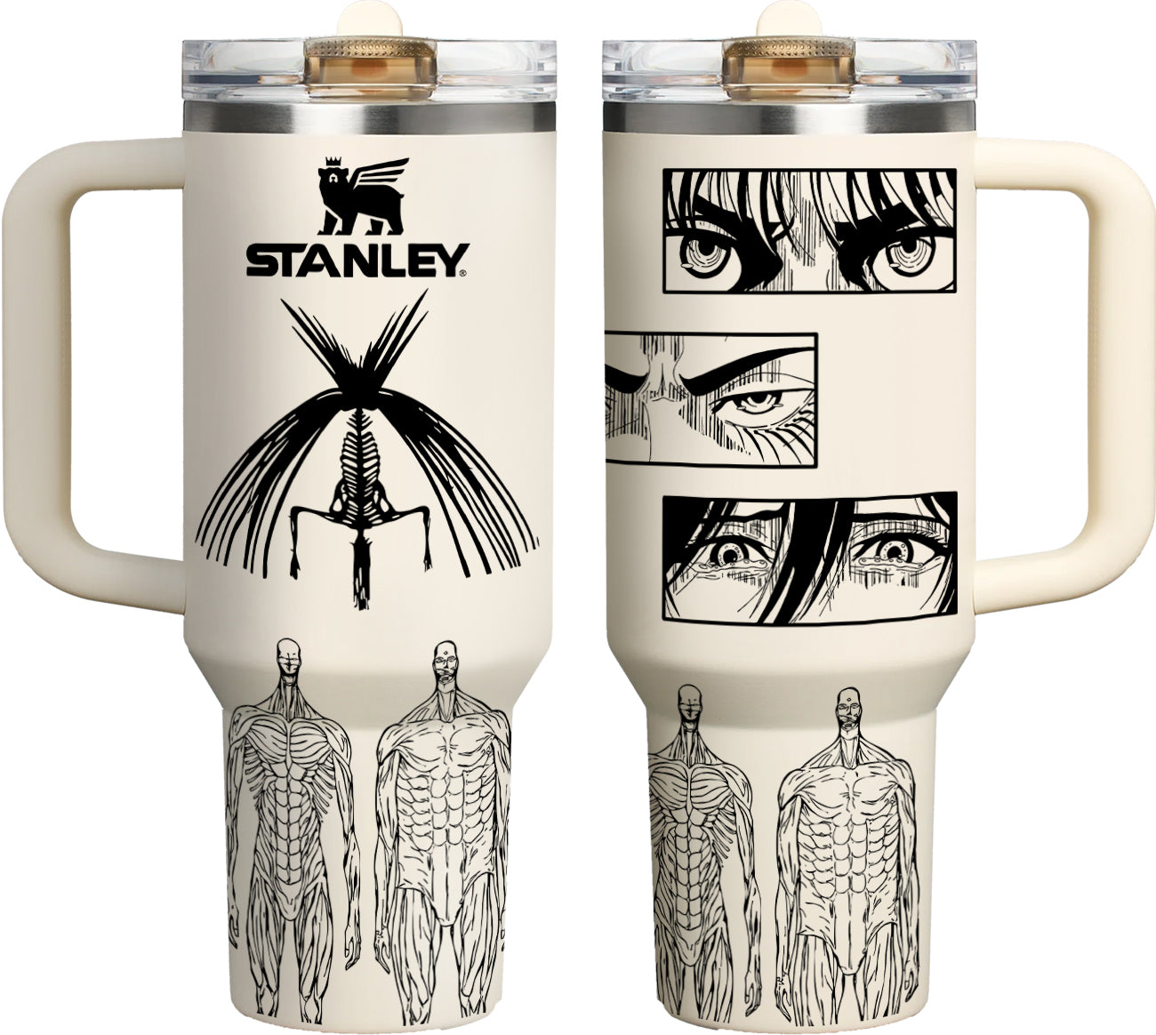 Attack on Titan Themed engraved Stanley Tumbler Cup