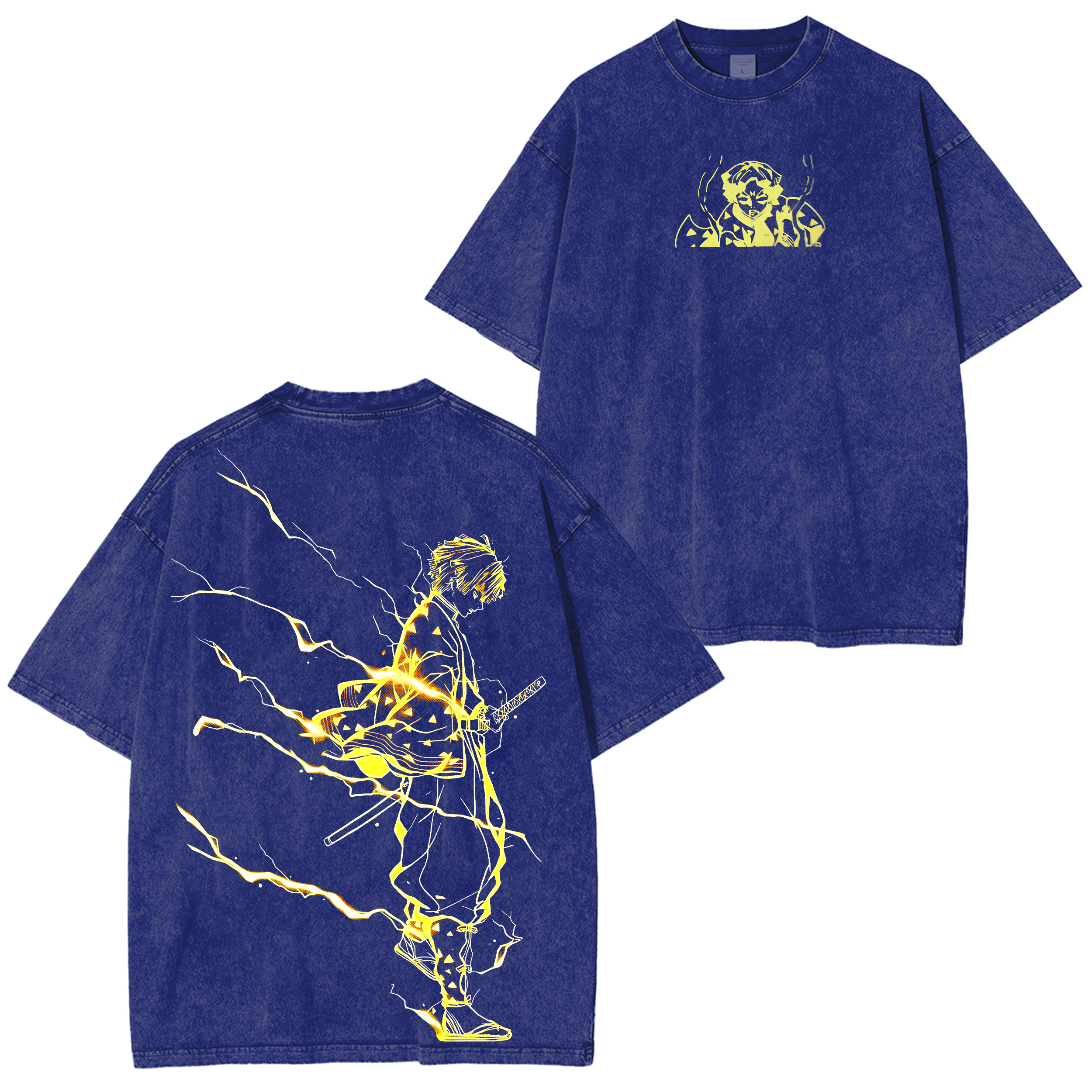 Agatsuma Zenitsu Demon Slayer Unisex Washed T-Shirt