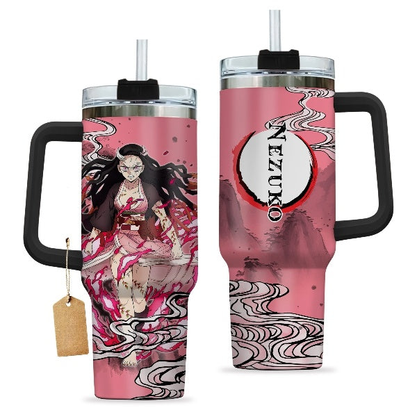 Demon Slayer Nezuko Kamado 30oz or 40oz Stainless Steel Tumbler With Handle HG