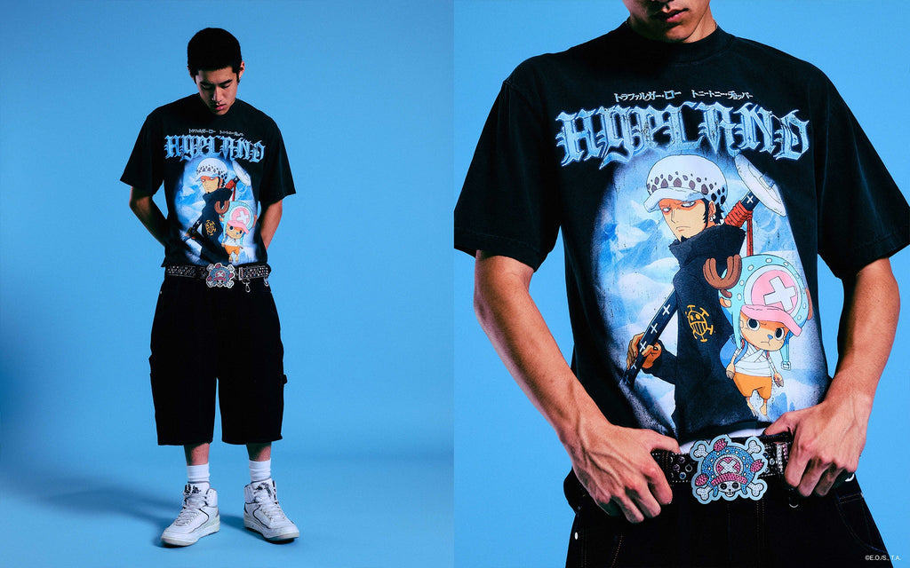 CAMISETA ONE PIECE ICE JUMBO PRINT (NEGRO VINTAGE)