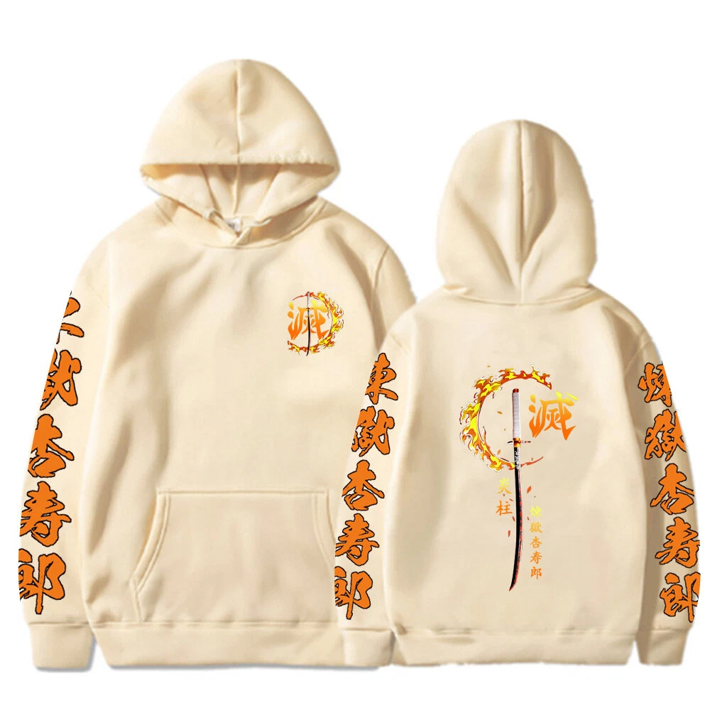 Demon Slayer Rengoku Kyoujurou Anime Streetwear Hoodie
