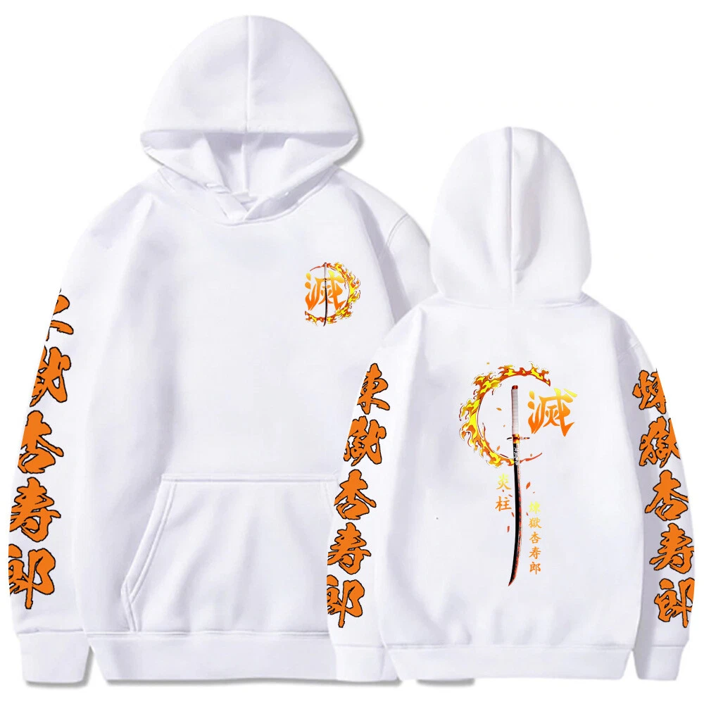 Demon Slayer Rengoku Kyoujurou Anime Streetwear Hoodie