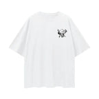 Camiseta streetwear "Black Leg Graffiti" blanca