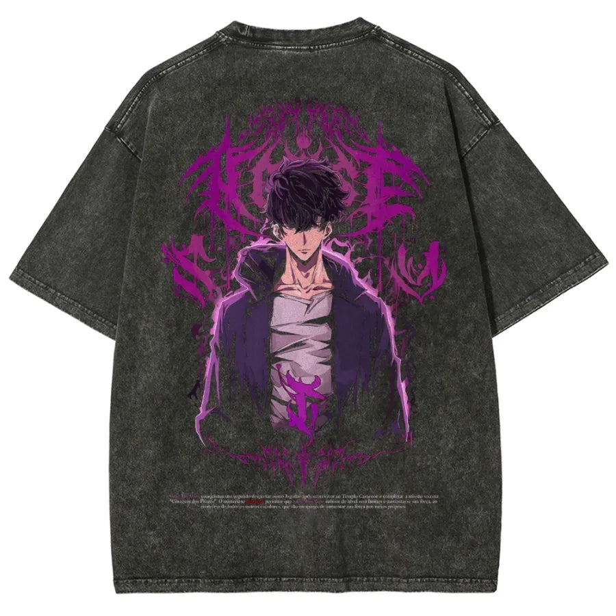 solo leveling Camiseta Unisex Lavada 2502007503