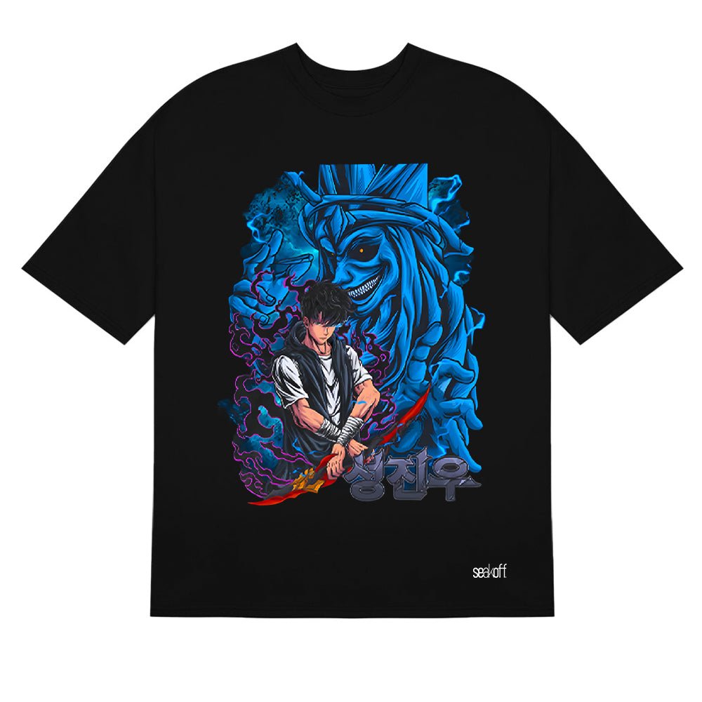 Camiseta de Asesino Sombrío de Solo Leveling - Diseño Gráfico de Anime Feroz