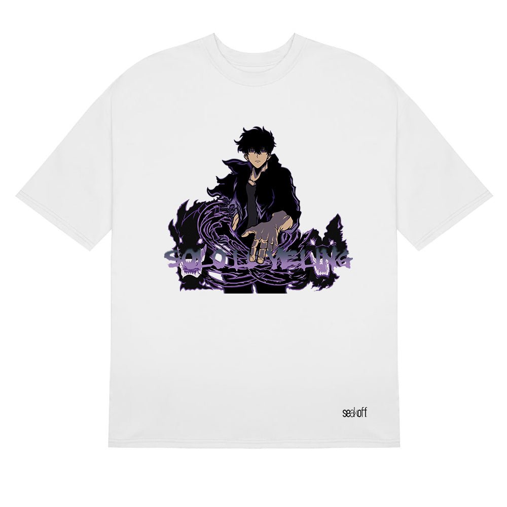 Camiseta Solo Leveling Shadow Monarch - Diseño Gráfico de Anime Oscuro
