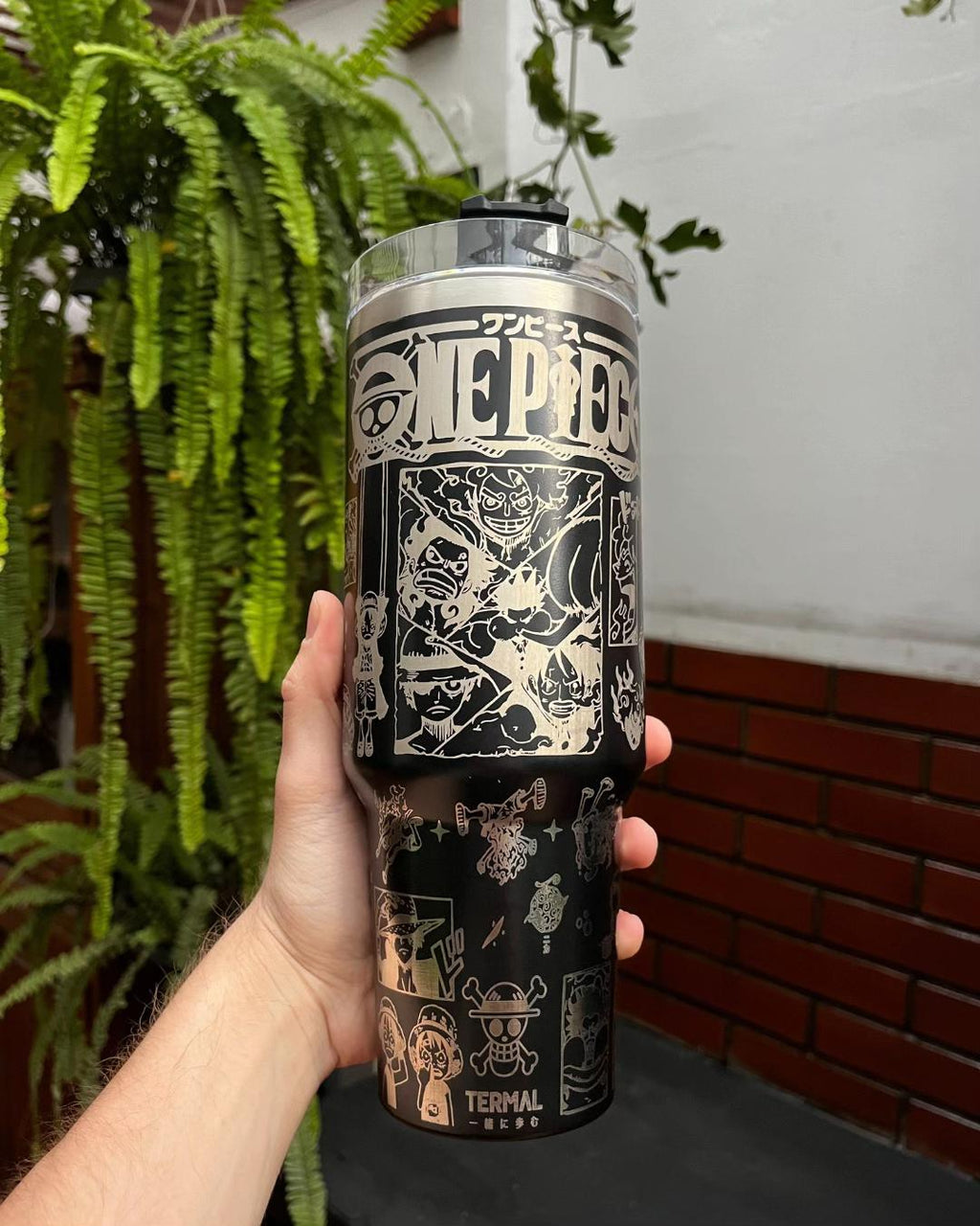 Vaso con diseño de One Piece
