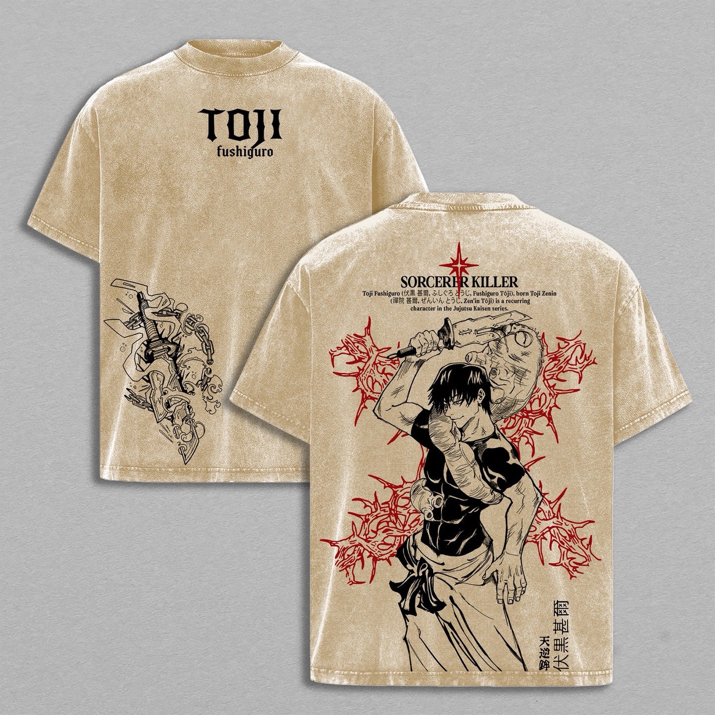 Jujutsu Kaisen Toji Fushiguro Washed T-shirt/Crewneck/Hoodie