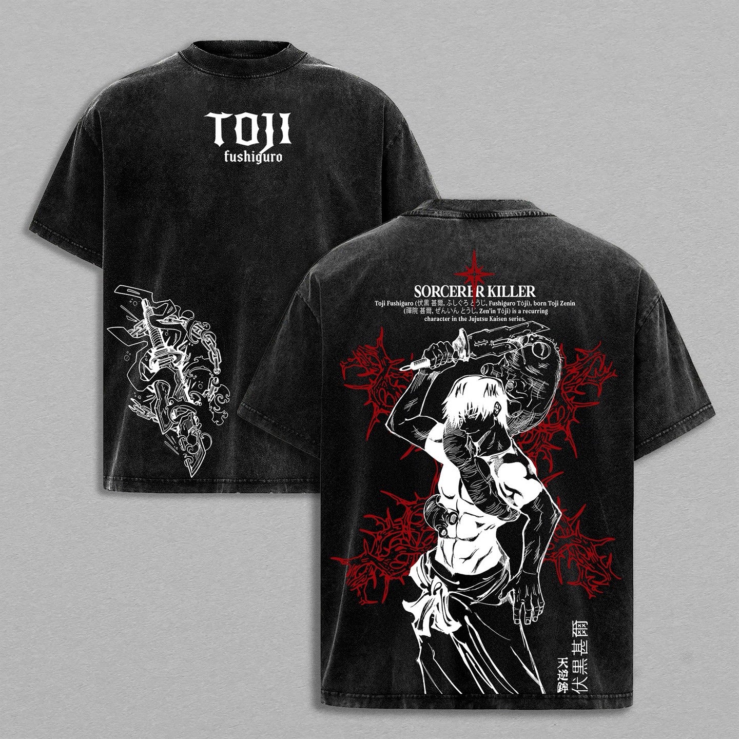 Jujutsu Kaisen Toji Fushiguro Washed T-shirt/Crewneck/Hoodie