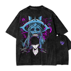 T-shirt unisexe délavé Solo-Leveling Guilde Ahjin