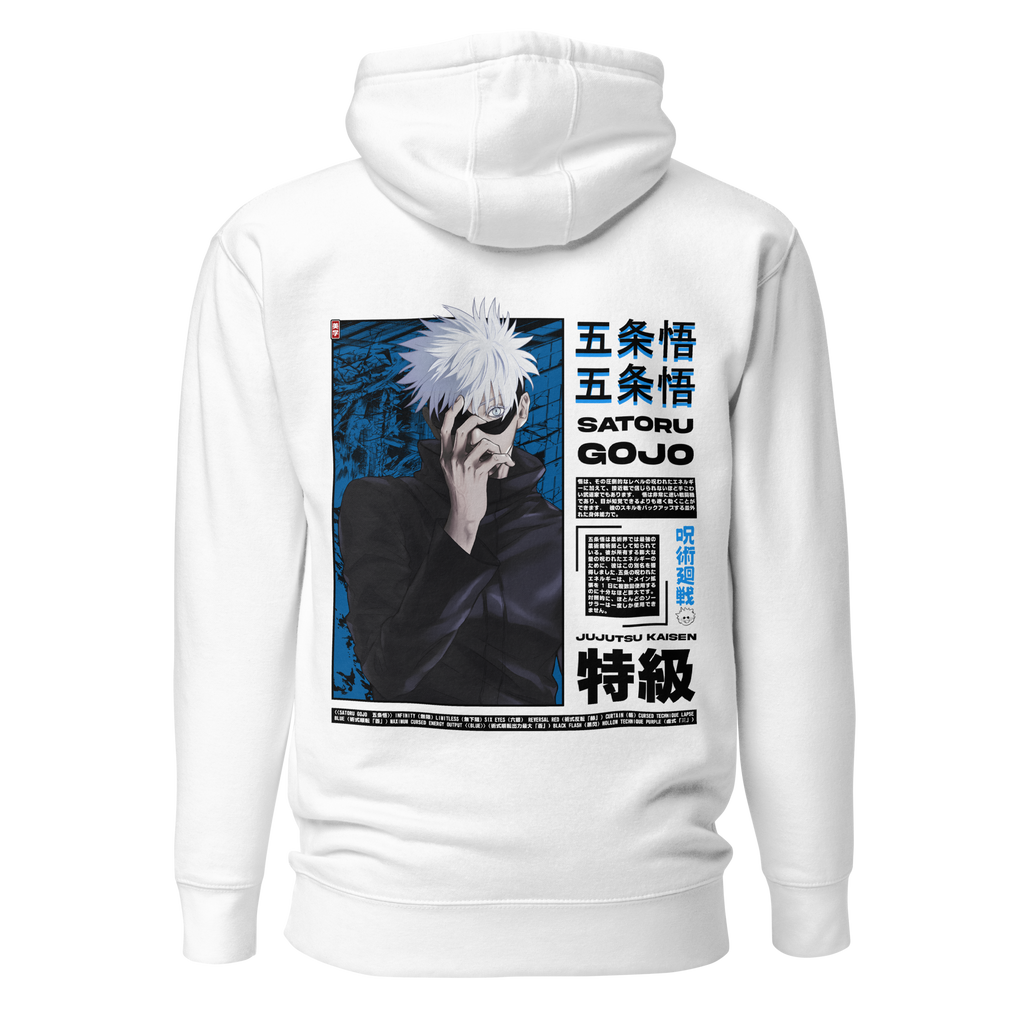 Gojo - Sudadera con capucha (estampado trasero)