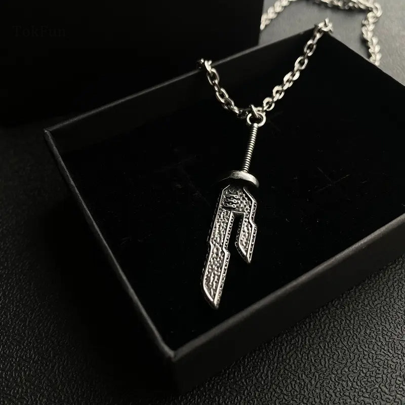 Toji Fushiguro Sword Necklace Anime Jujitsu Kaisen Toji Sword Cosplay Necklace Inverted Spear Of Heaven Necklace（Chain length25mm)