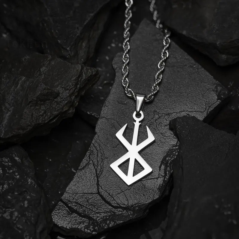 Brand of Sacrifice Necklace Berserk Symbol Pendant Chain Unique Gift for Brother Father Son Birthday