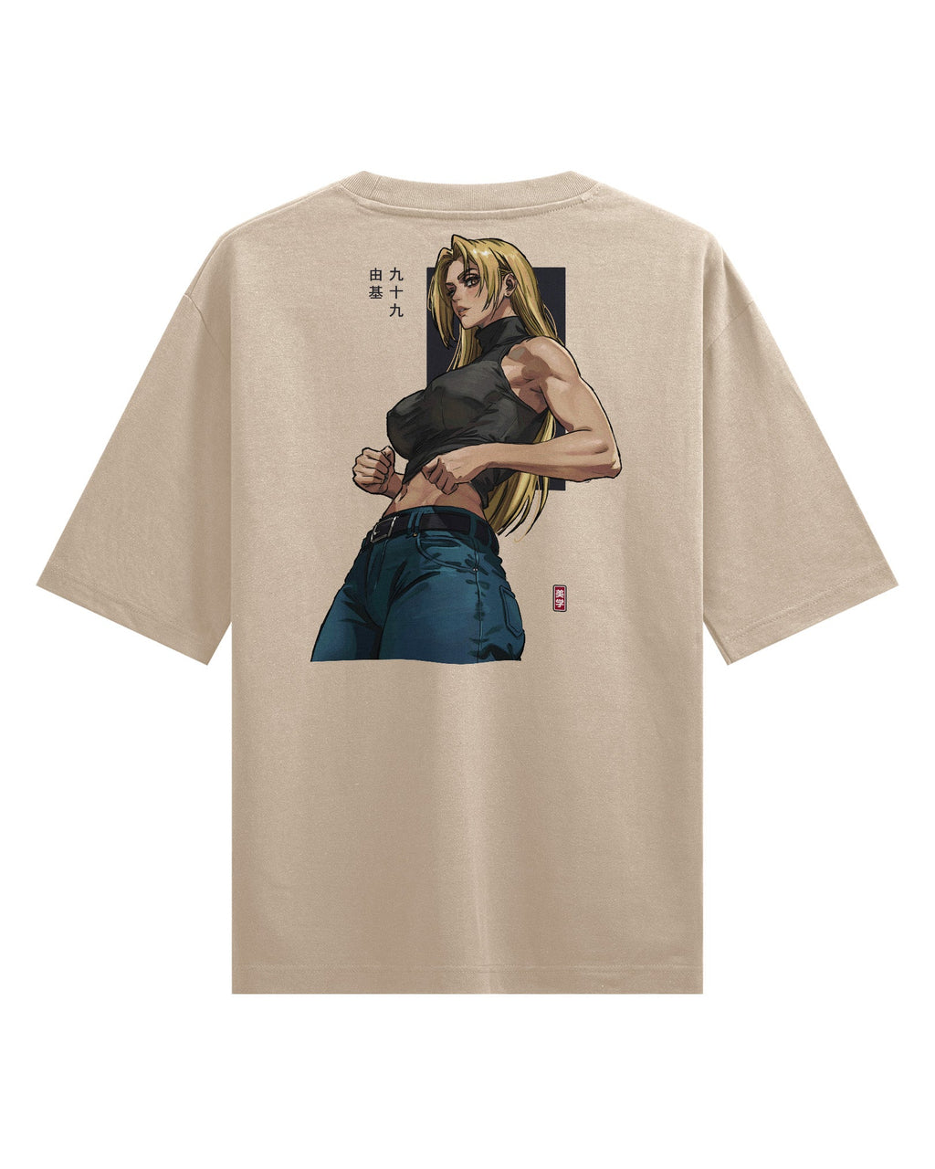 YUKI - Camiseta Oversize de Algodón Grueso
