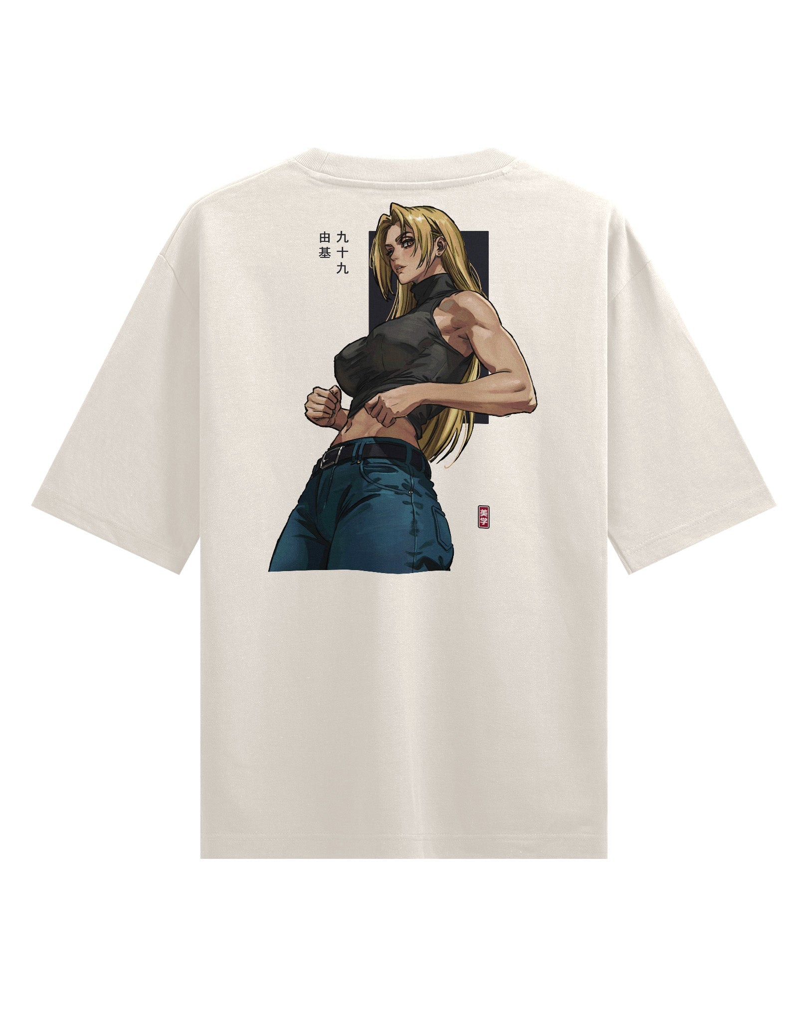 YUKI - Camiseta Oversize de Algodón Grueso